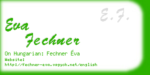 eva fechner business card